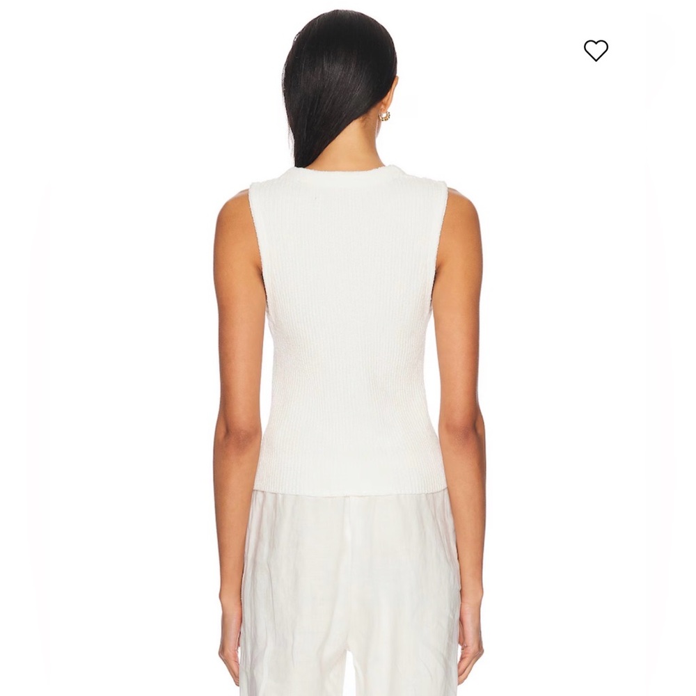 New Enza Costa Boucle Knit Vest in Off White Size Small - Picture 4 of 8